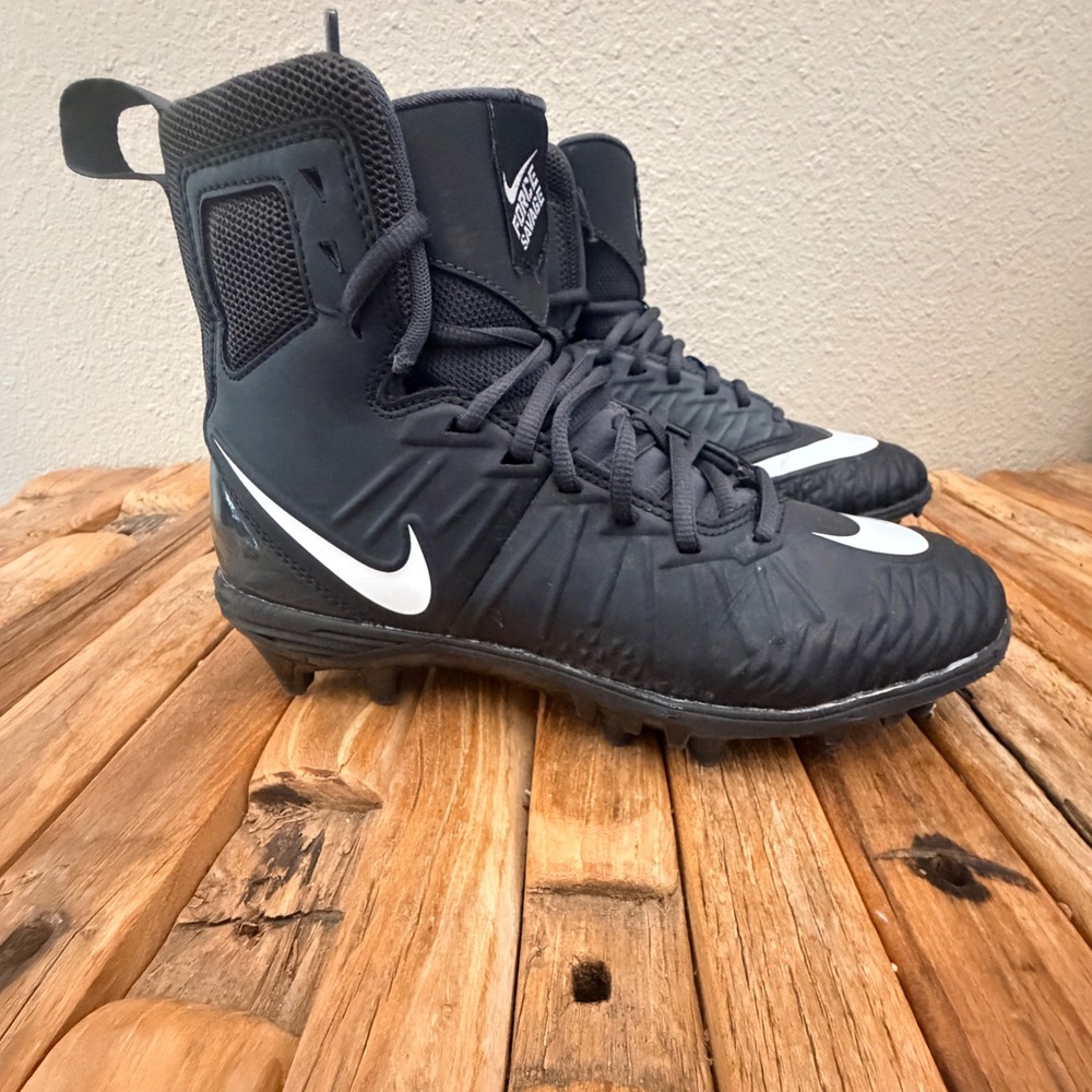 Nike Force Savage Elite TD Football Cleats Size 7 Black White 880140-010